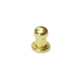 Natural brass button stud used in leather craft