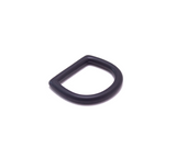 Matte black solid brass d ring used in leather craft