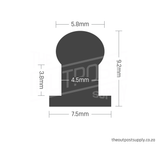 Illustration of a brass button stud used in leather craft