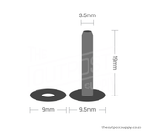 Brass Rivets & Burrs | #12 - 10 sets