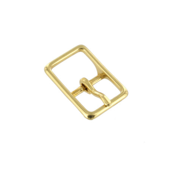 Centre Bar Buckle | Natural Brass | 25mm