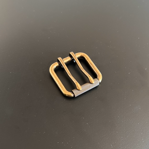 Double Prong Buckle | Antique Brass | 32mm