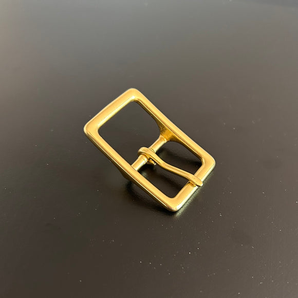 Centre Bar Buckle | Natural Brass | 25mm