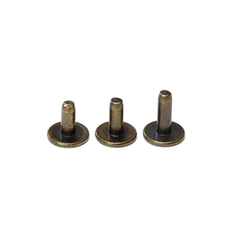 Antique brass back posts for button studs