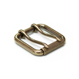 Double prong antique brass belt buckle