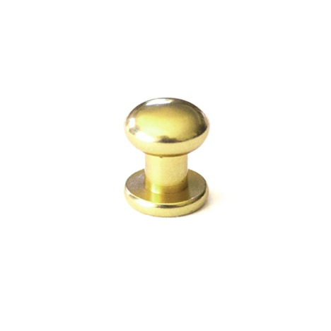 Button Stud | Solid Brass - Natural | Large (*Requires back post, sold separately)