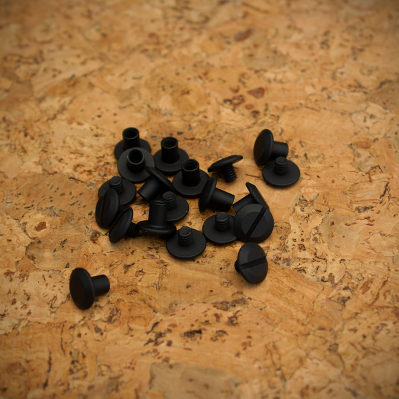 Chicago Screws | Flat Head | Solid Brass - Matte Black - 10 sets