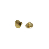 Chicago Screws | Round Head | 6.4mm Post | Solid Brass - Natural - 10 sets