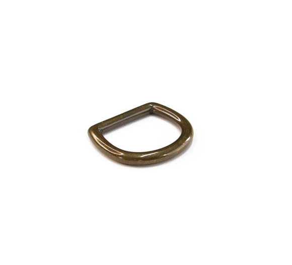 D-Ring | Solid Brass - Antique | 13mm (1/2
