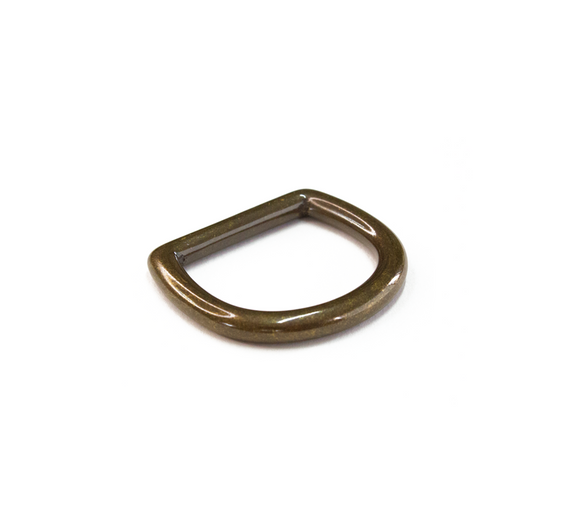 D-Ring | Solid Brass - Antique | 19mm (3/4