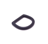 Matte black solid brass d ring used in leather craft