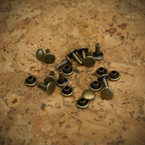 Double Cap Rivet | Antique Brass - 10 sets