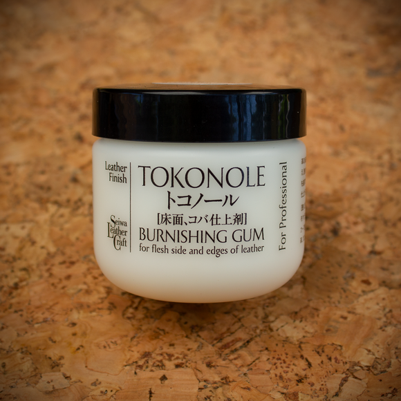 Seiwa Tokonole Leather Finish Burnishing Gum Clear Leathercraft Black (120g)