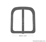 Belt Buckle | Solid Brass - Matte Black | 19mm (3/4")