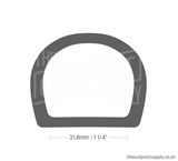 Illustration of a d ring used in leather craft