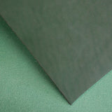 Full grain vegetable tanned olive green leather used in leather craft